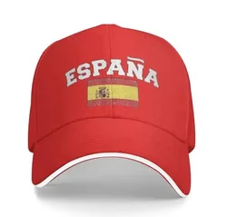 Espana Flag of Spain Spanish Denim Hats for Mens Womens Baseball Caps Casquette Denim Adult Unisex Four Seasons Casual