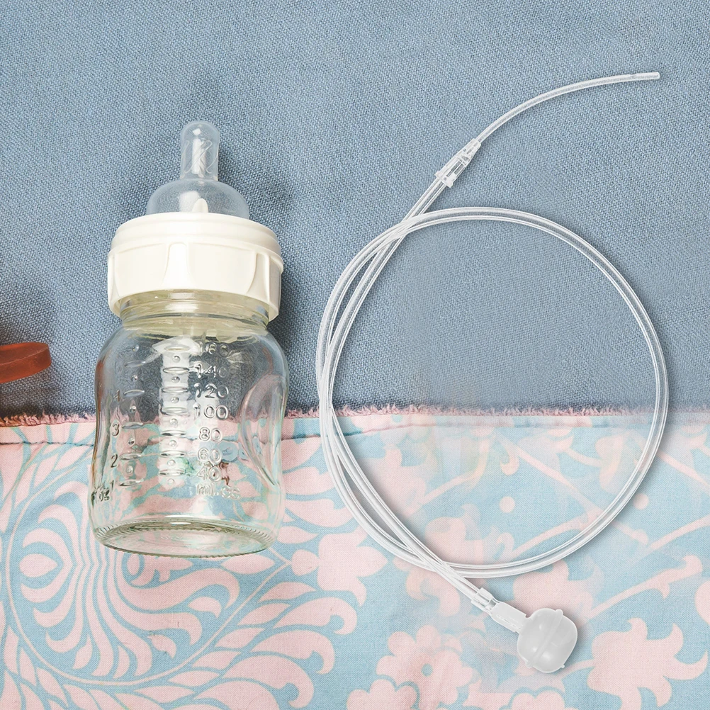 2 Pcs Breastfeeding Aid Tube Straw Hose Replacement Reusable Supplement Feeding Lactation Support Baby Milk Flow Flexible