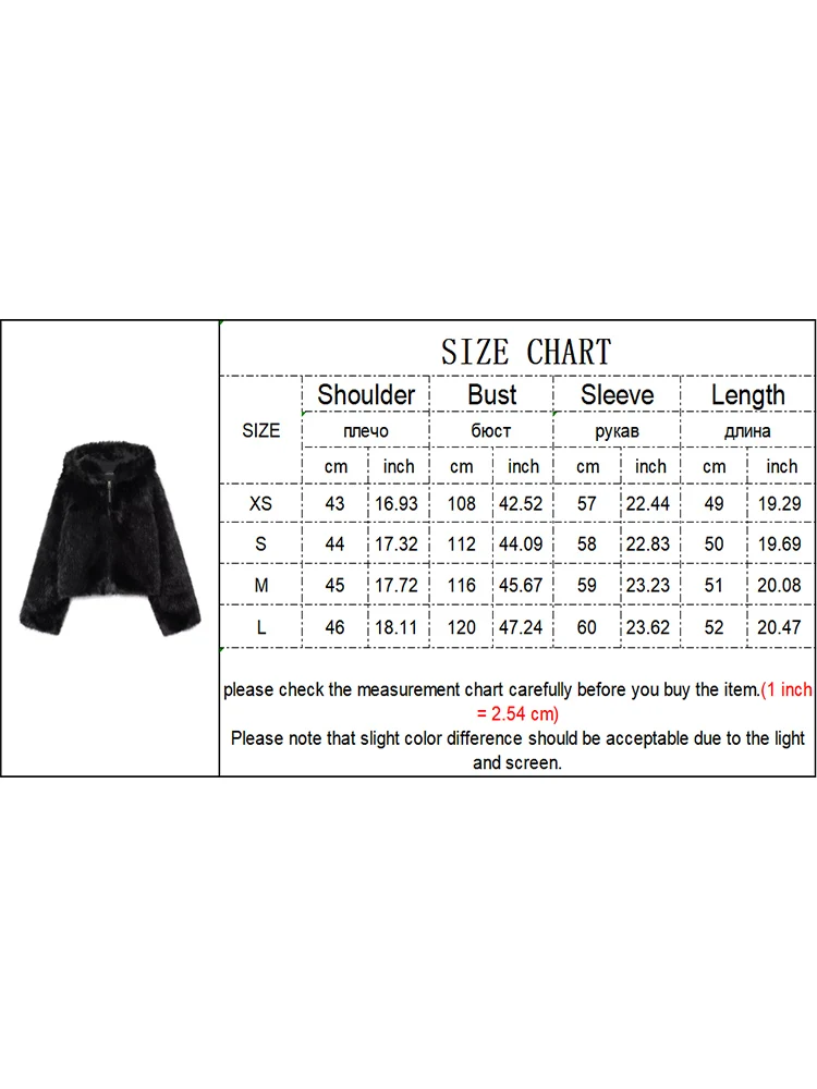 TFMLN معاطف شتوية عصرية بقلنسوة من الفرو الصناعي للنساء معطف فروي كبير الحجم دافئ للنساء أنيق أنيق قصير وسميك #6