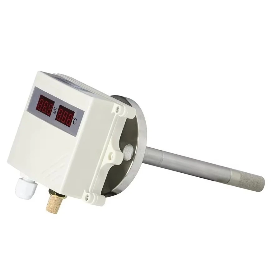 High Temperature and Humidity Sensor Waterproof Pipe Type Instrument for Duct Measurements Temperature Probe Included