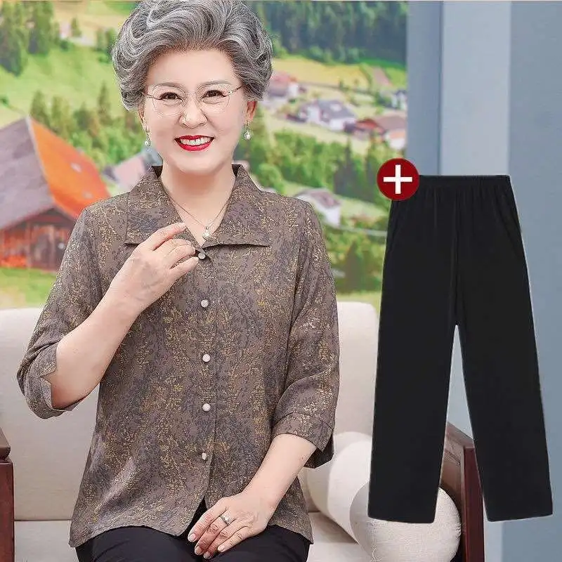 

Spring Clothes Women's irt Ethnic Sle Loose Fit Eighteen Pants Polyester Fiber 00% Open Cardigan ort Skirt Medium Length