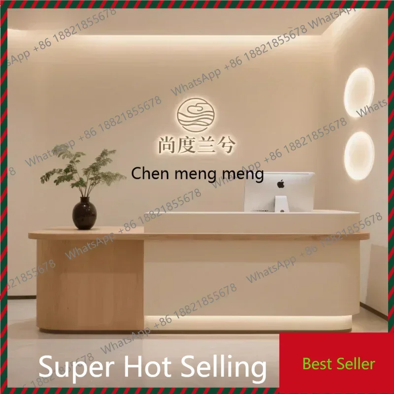 

Furniture home luxury Promotion Counter Reception Desks Quality Service Customer Stands Desks Design Front Mostrador De Tienda
