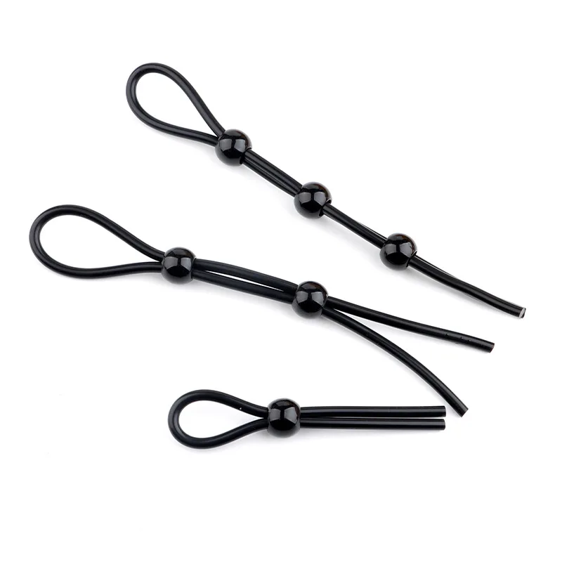 3pcs Men's adult sex products husband and wife share a double-ring collar silica gel beam rope