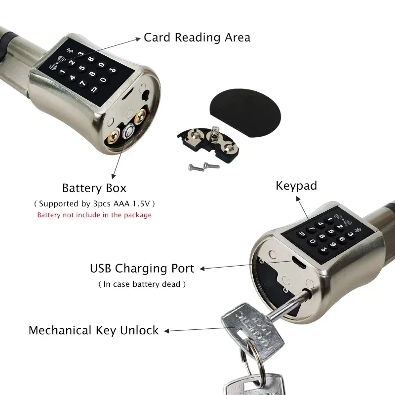 Smart Cylinder Door Lock TTLock APP Wifi Lock Bluetooh Remote Control Electronic Digital Keyless Code RFID Card Home Apartments