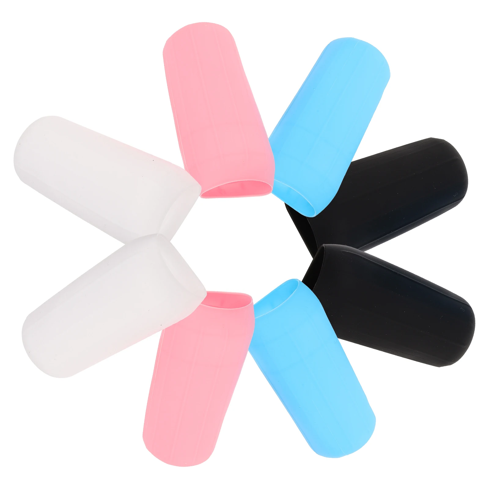 8 Stück 22 cm dehnbare Silikon-Reiseflaschen-Schutzhülle, auslaufsicher, für Shampoo, Lotion, elastische Abdeckungen, sichere Outdoor-Toilettenartikel