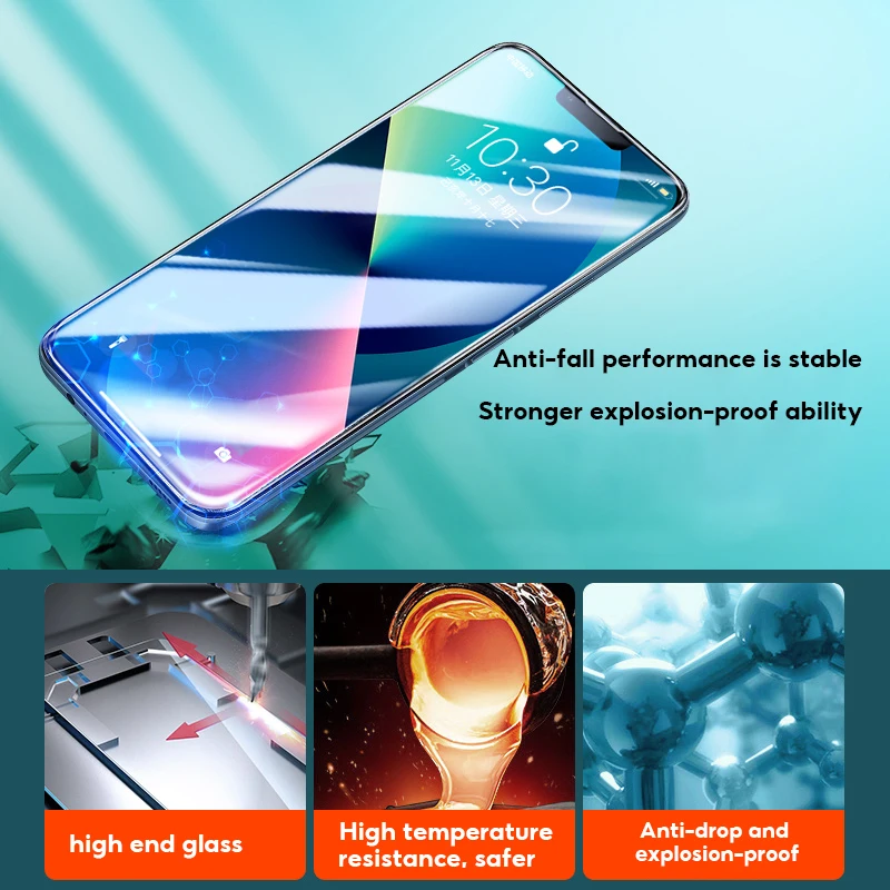 MoZhao Thin Edge Ultra Clear Tempered Film IPhone11 12 13 14 ProMAX Phone Film Full Screen Coverage Anti-fall Explosion-proof