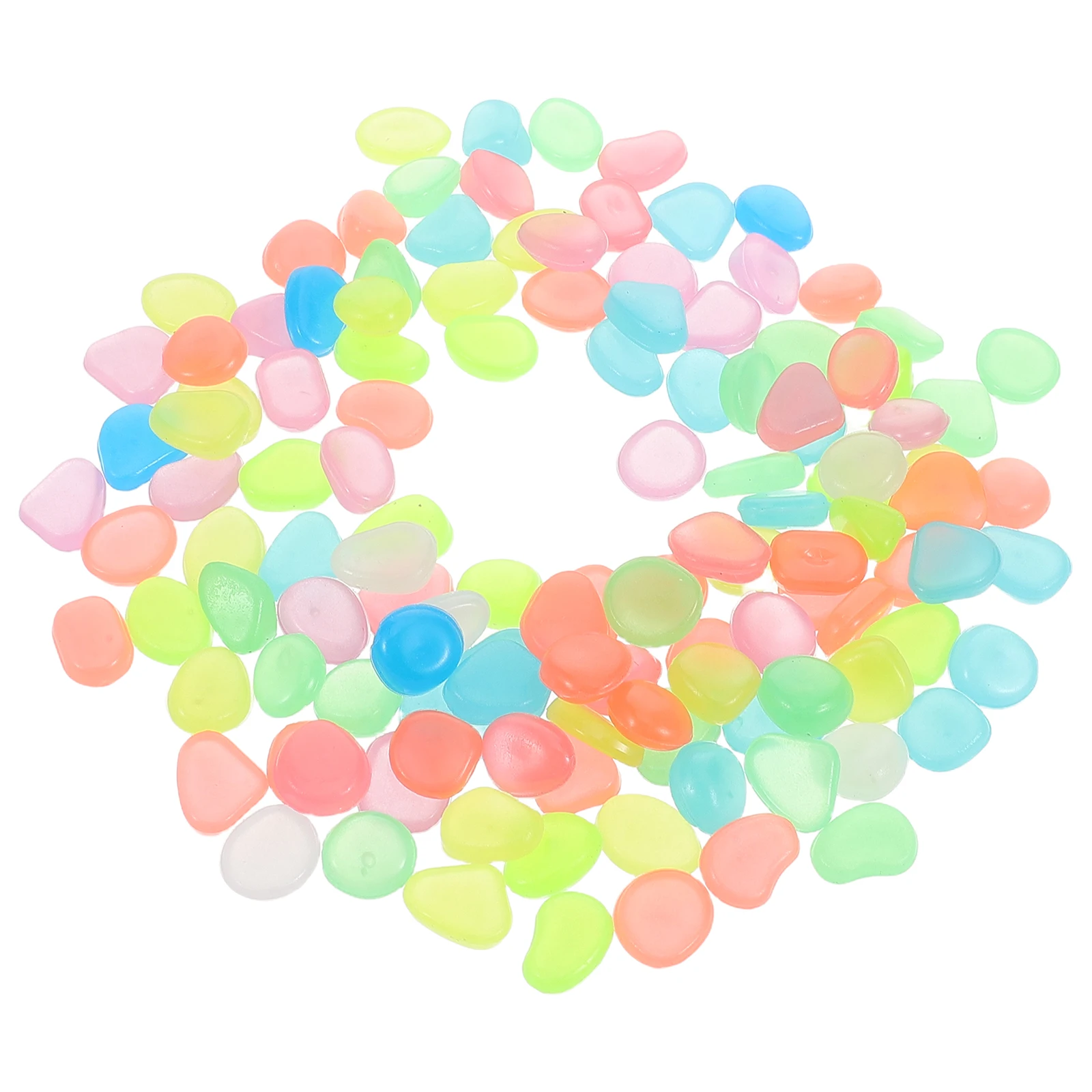 

500Pcs Glow in The Dark Pebbles Luminous Stones Garden Fish Tank Aquarium Gravel Walkway Decorative Landscape Rocks