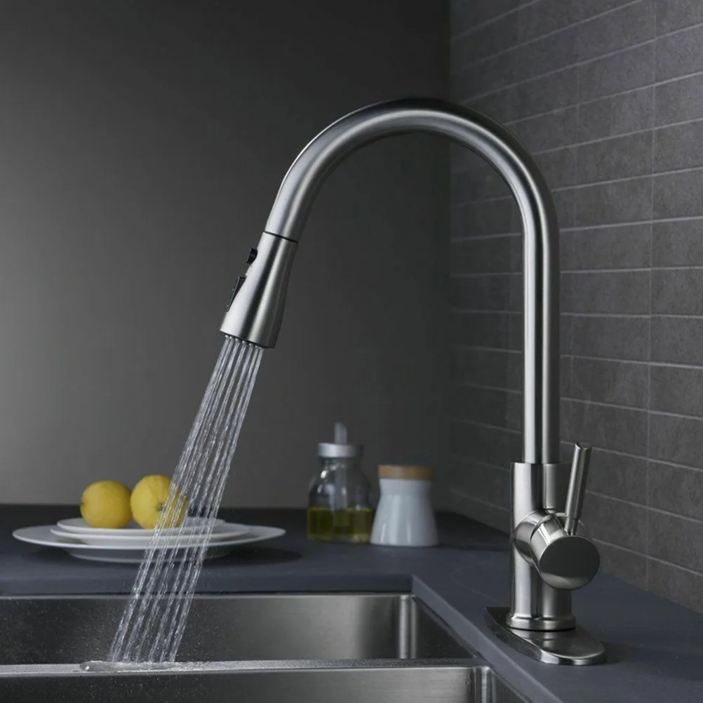 

2Pcs Kitchen Faucet Plate Stainless Steel Electroplated Sink Hole Cover Durable Tap Escutcheon Plate Practical