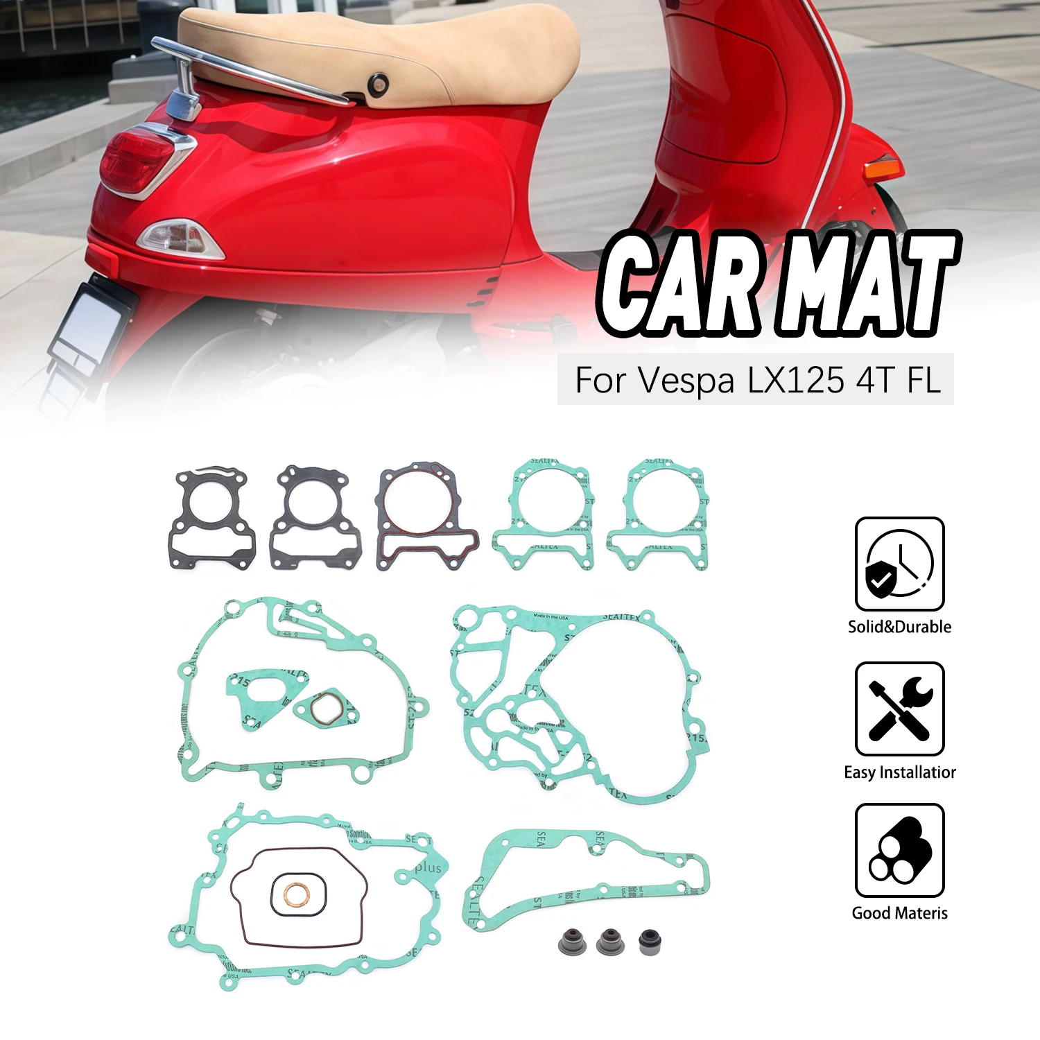 

Engine Crankcase Clutch Covers Cylinder Gasket For Vespa LX125 4T FL 2012 2013 2014 2015 2016-2024 Motorcycle Accessories