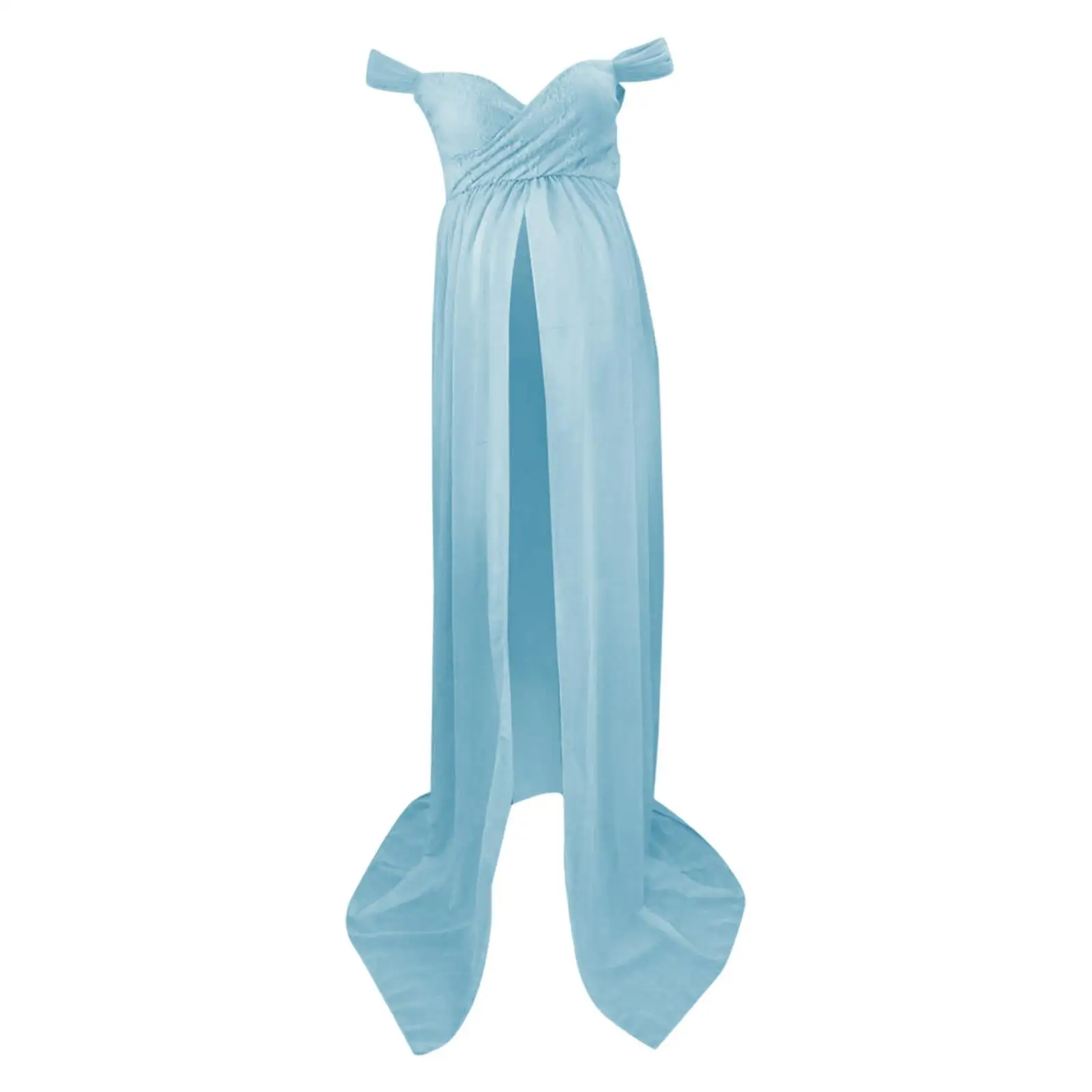 فستان نسائي طويل للحوامل للتصوير الفوتوغرافي وحفلات الزفاف مقاس XL باللون الأرجواني