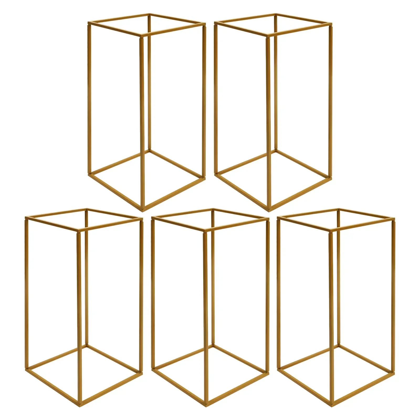 Gold Vase Metal Column Stand, Floor Vase Table Centerpieces for Reception, 23.6inch Wedding Flower Stand, Flower Column Stand