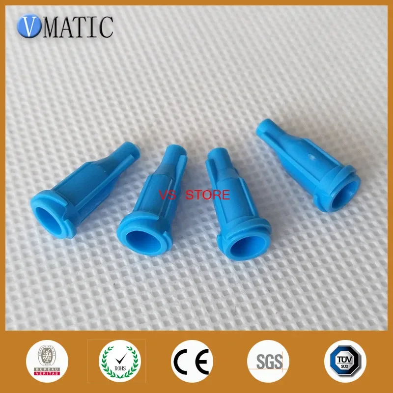 Free Shipping 1000Pcs Luer Syringe Caps Blue Color Dispensing Syringe Tip Stopper