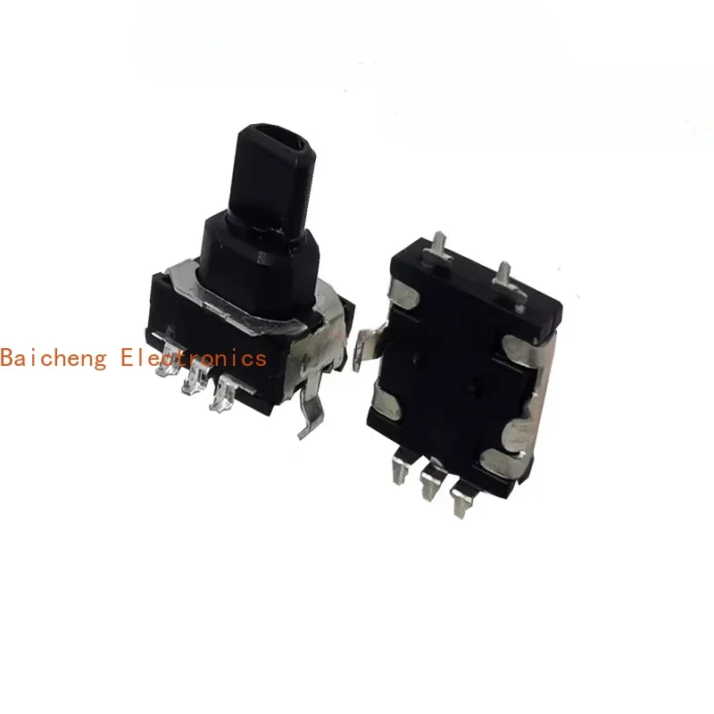 10PCS EC12 encoder rotary belt button switch 30 fixed point 15 pulse potentiometer plastic handle 10mm patch