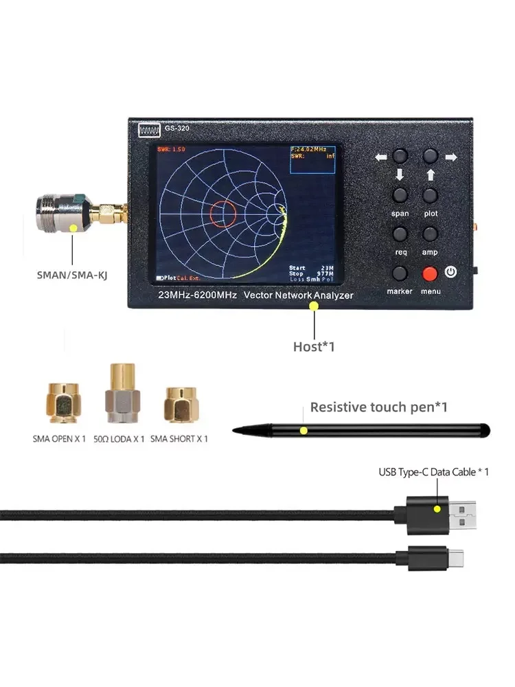Vector Network Analyzer Signal Testing Bluetooth WIFI 6G GPS Antenna Reflection Tester