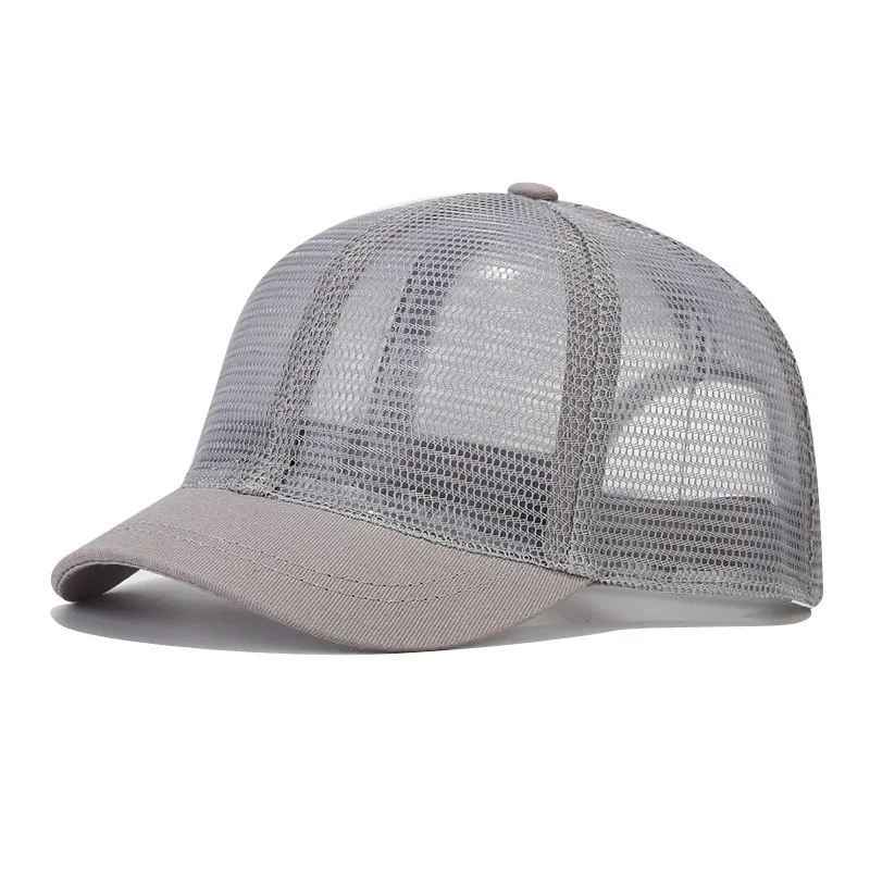 Summer Minimalist Style Solid-Color All-Net-Silk Short-Brimmed Baseball Cap - Breathable and Comfortable to Wear
