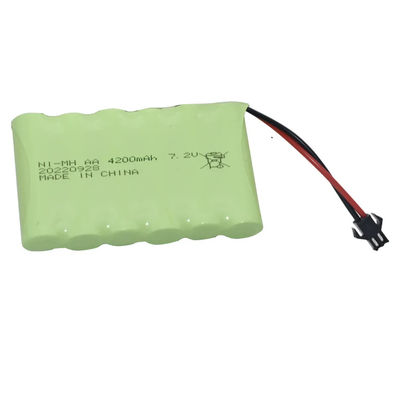 7.2v 4200mah ni-mh aa 7.2v bateria recarregável para rc carro rc caminhão rc barco rc tanques robô arma atualizar 3000 3500mah