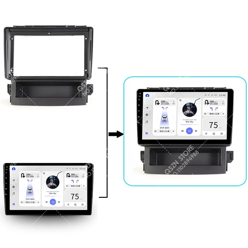 QSZN 9INCH For Subaru Forester 5 Impreza 5 2018 - 2023 Car Frame Fascia Adapter Decoder Cable Car Radio Dash Head Unit Panel Kit