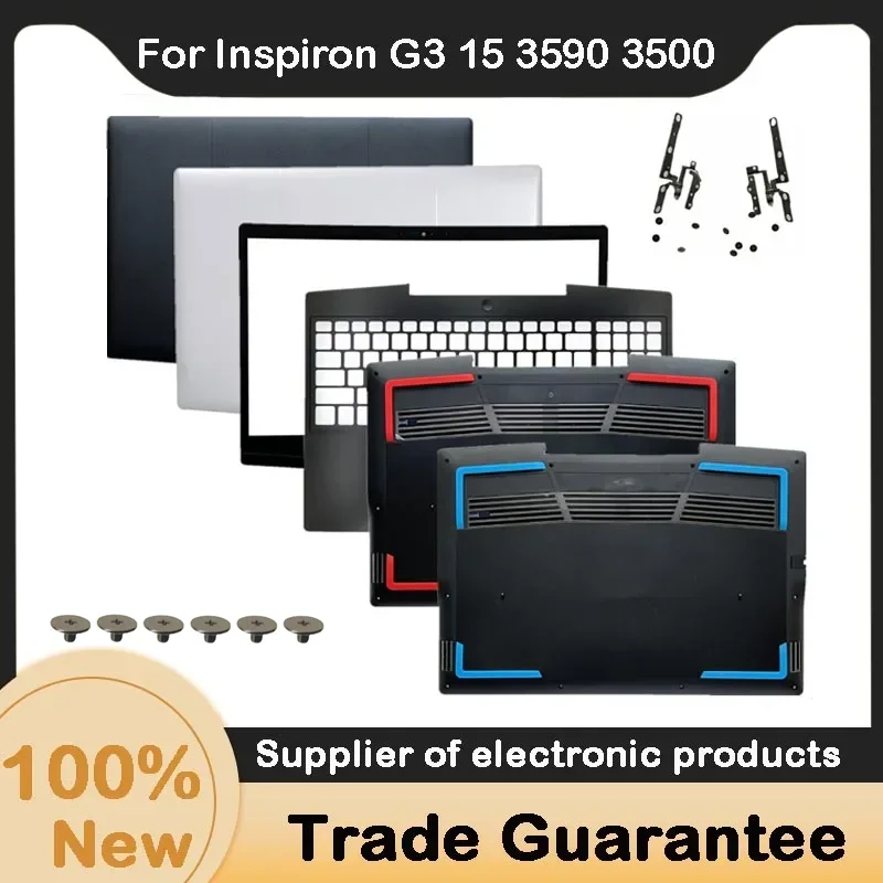 tampa traseira do lcd para dell moldura dianteira dobradicas parafuso dell inspiron g3 15 3590 3500 p89f 0747kp 03 hkfn ygcnv novo 01