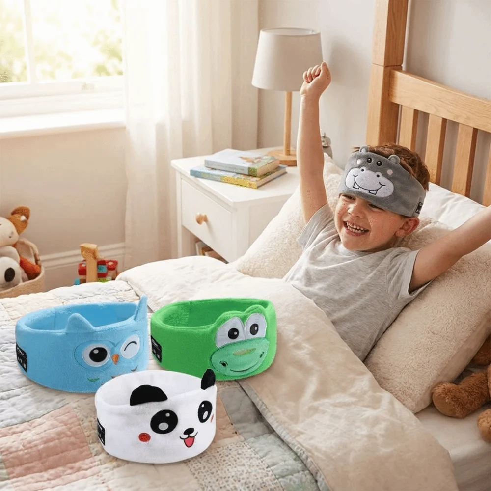

Soft Bluetooth Headphones Eye Mask Thin Speakers Volume Limited Children's Sleep Earphones Comfortable Wear Elastic Eye Mask