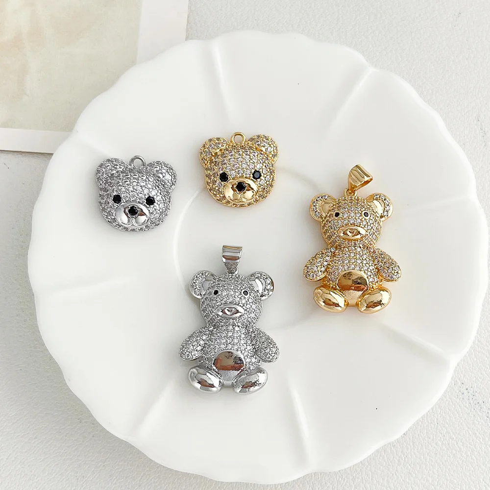 

Cordial Design 10Pcs DIY Charms/Bear Shape/Hand Made/Genuine Gold Plating/Jewelry Accessories/Copper Pendant Necklace #196089