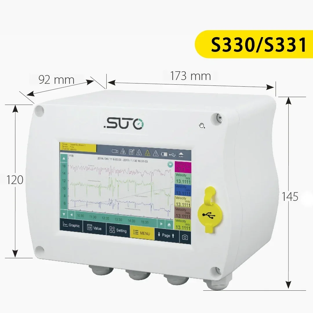 Prodotti Premium 2025 Display SUTO S331 S330 e registratore dati IIOT Supporto connessione al software S4M Allarme touch screen LCD da 5" M