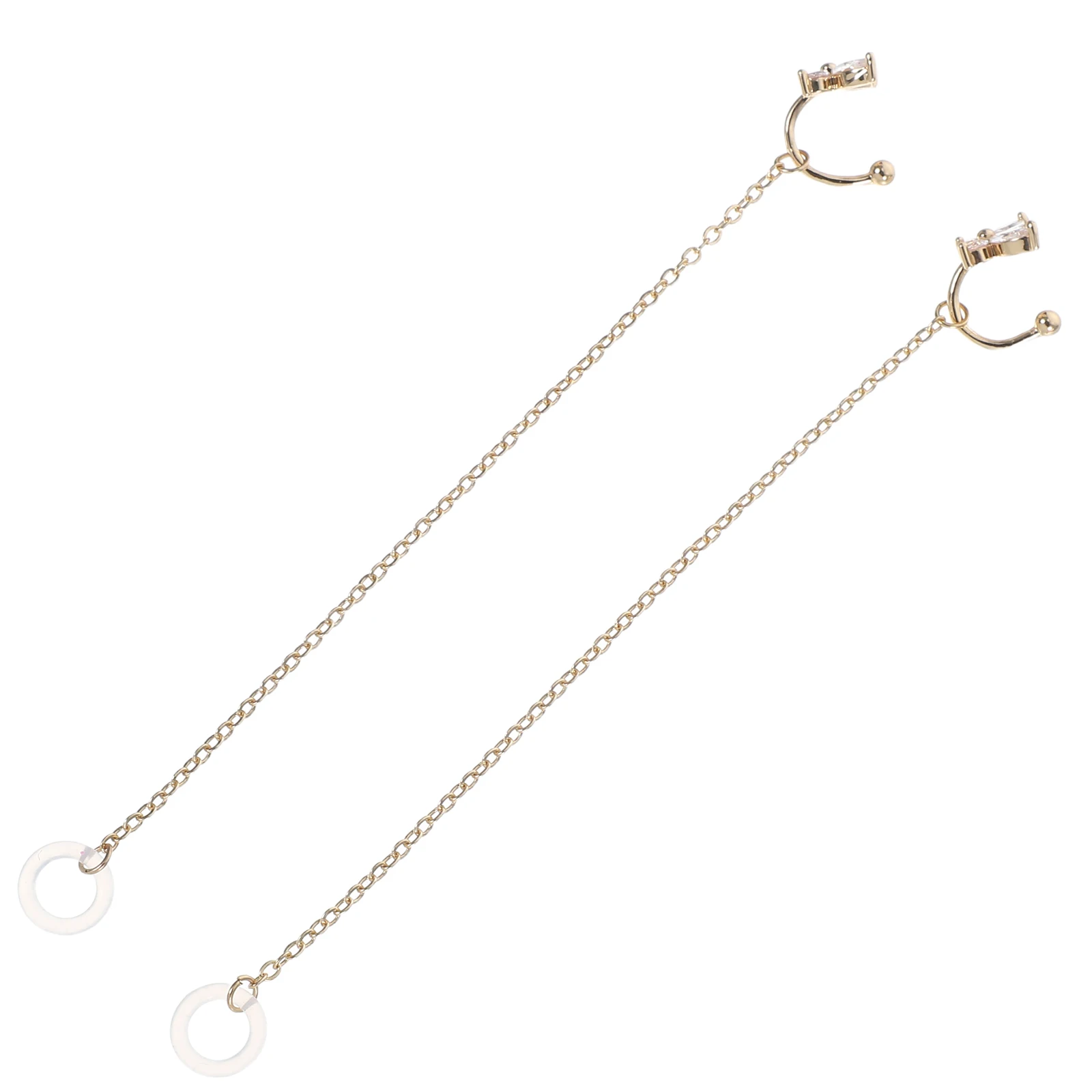 

2 Pcs Earphone lost Chain Trendy Earring Clip for Women Earbuds Holder Durable Material Compatibility Solution