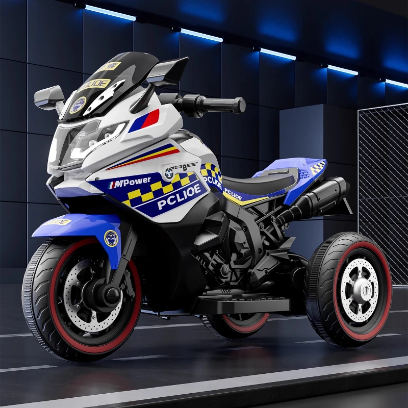 Motocicleta eléctrica para niños, coche de juguete de 12 V con asiento doble y control remoto, faros LED, ruedas grandes, caja fuerte Bluetooth