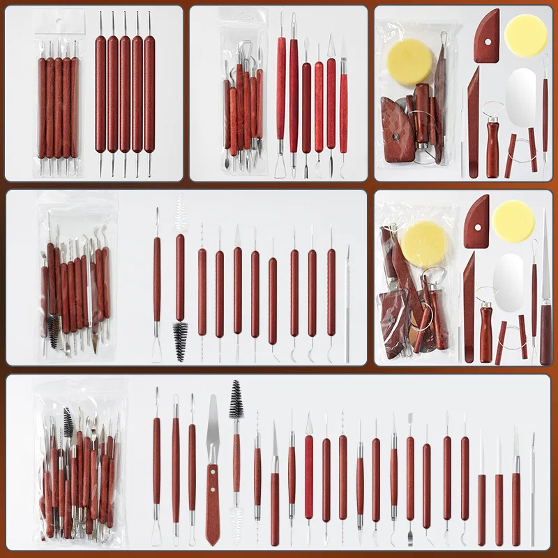 5/6/11/22-pcs Set Ceramic Tools Stone Plastic Clay Wood Shaping Trimming Knife Art Ceramic Sculpture Carving Knife Art Supplies