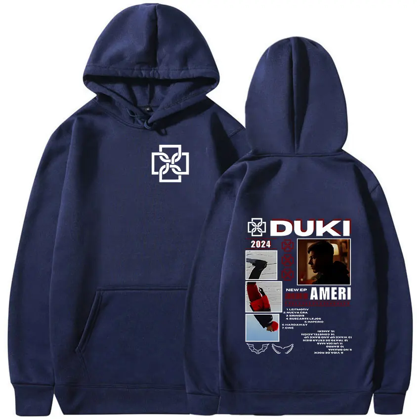 Rapper Duki ADA Tour 2024 New Hoodie Rap Men\'s Hip Hop Loose Pullover Sweatshirt High Quality Vintage Oversized Hoody Streetwear