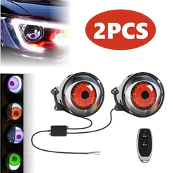 2PCS LED Eyes For Truck Fog Lights Devil Eyes LED Headlight WIFI Control Wireless LED Projector Animated LED Eyes For Cars
