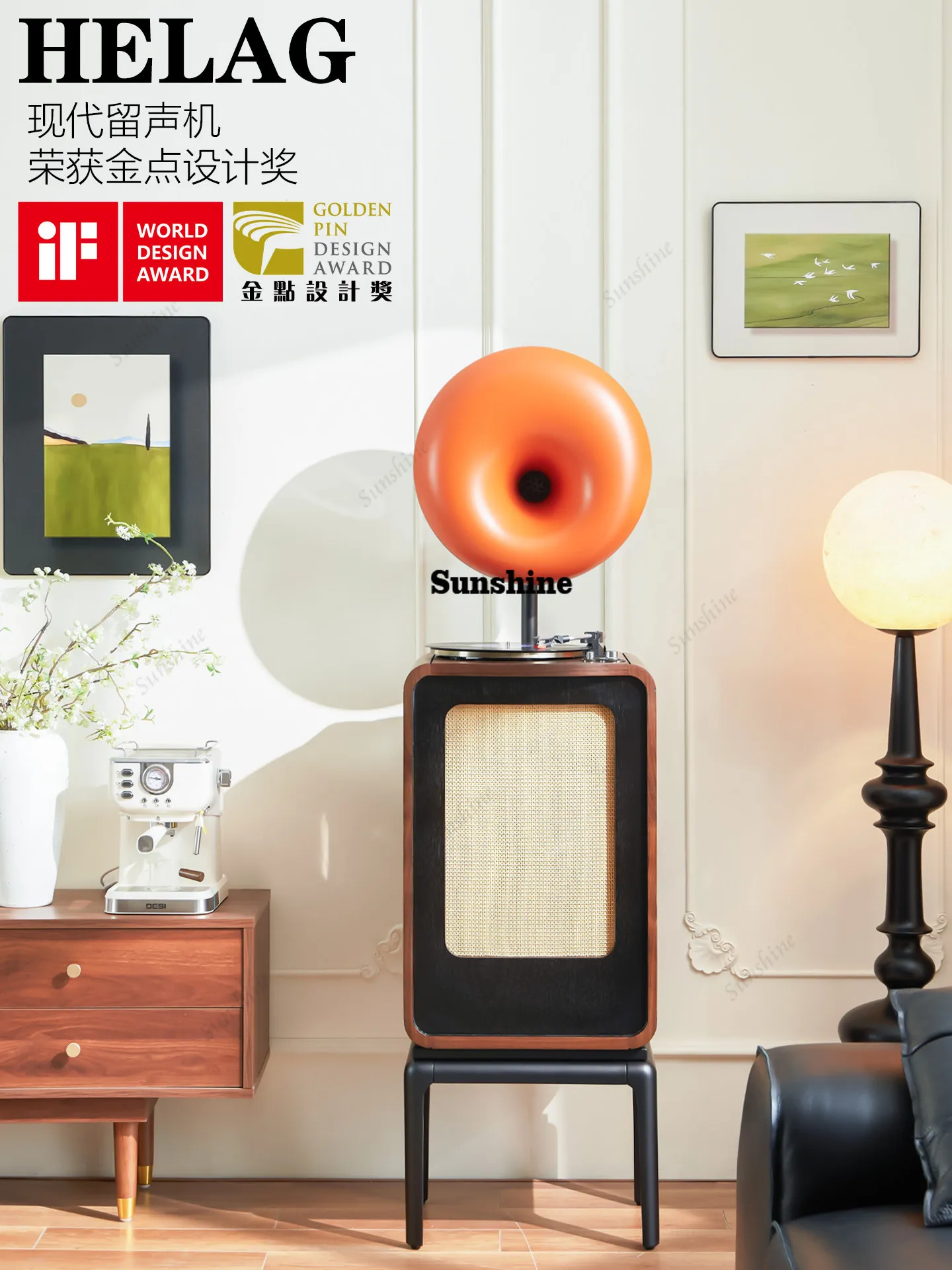 Vinyl, professional grade electric singing, modern light luxury HiFi phonograph, Bluetooth speaker, integrated