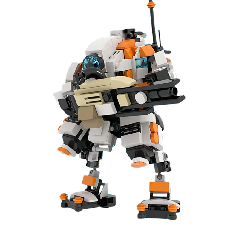 

Строительные блоки Titan Ogre MOC, модель тяжелого штурмового меха с подвижными шарнирами, фигурка военного меха для взрослых фанатов