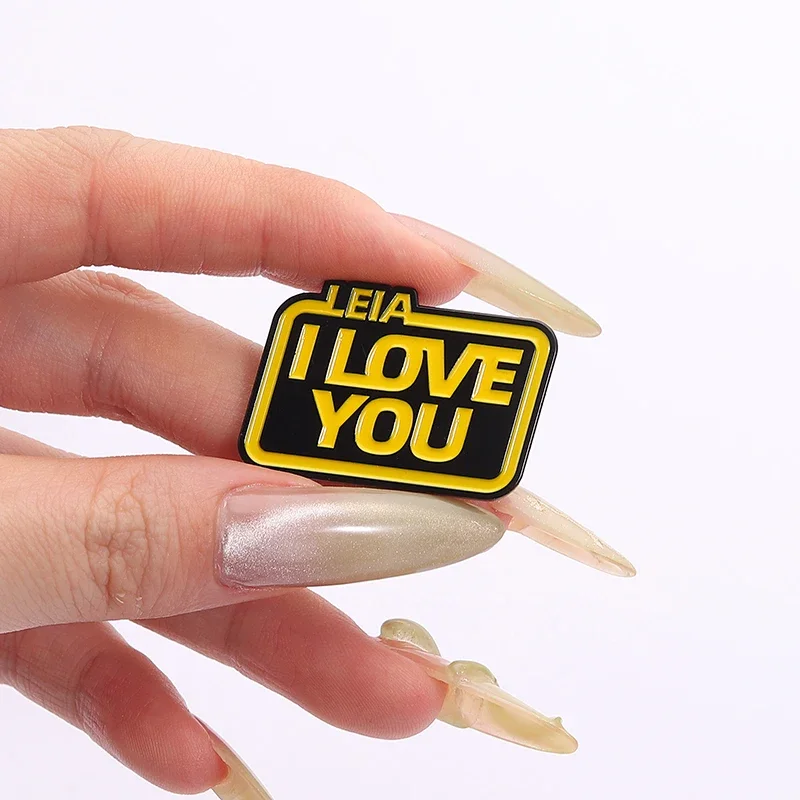 الخيال العلمي فيلم إلهام رسالة المينا دبابيس مخصص أحبك منفردا أنا أعرف دبابيس ظهره شارة التلبيب مجوهرات هدية للأصدقاء