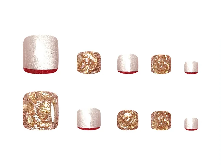 

2026 New Minimalist High-End Sparkling Rhinestone Cat Eye Toenail Stickers - Stylish and Dazzling Wearable Toenails