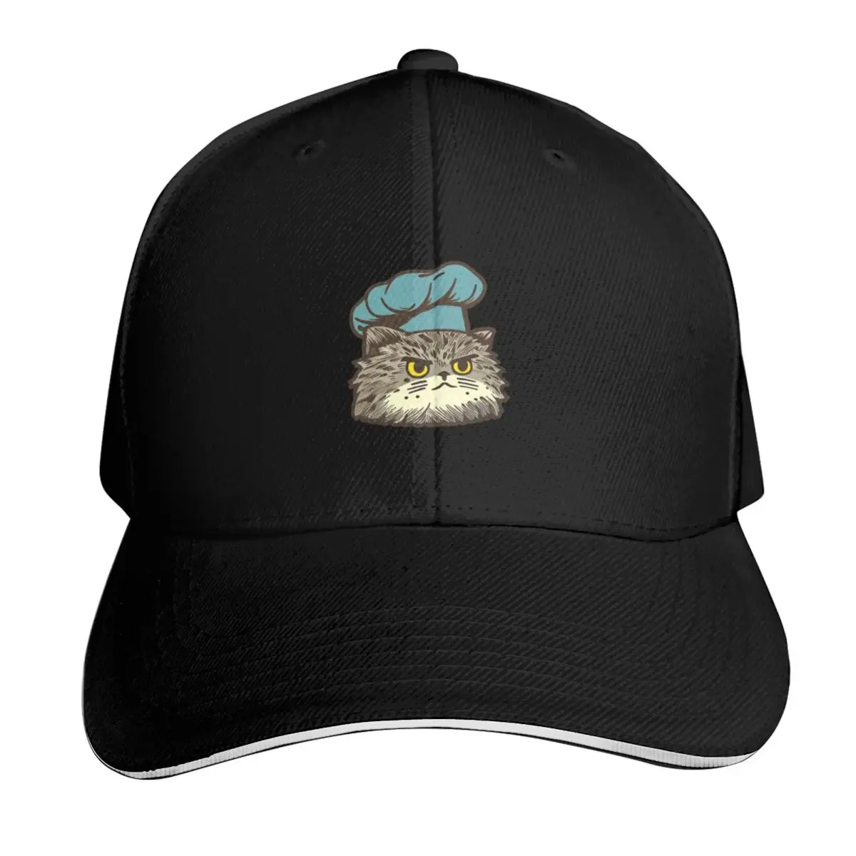 Chef cat Pallas Cat Manul Cooking Little Chef Baseball Cap Sun Protection UPF 50+ Breathable Mesh Back Adjustable Buckle Closure