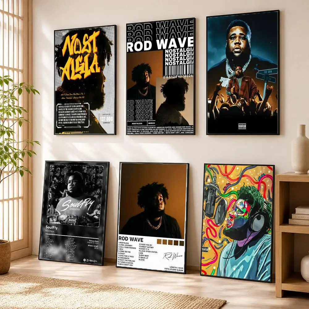 R-Rod Wave Album Cover Singer Poster Modern Home Living Bedroom Bar Hallway Waterproof Wall Art Aesthetic Decor