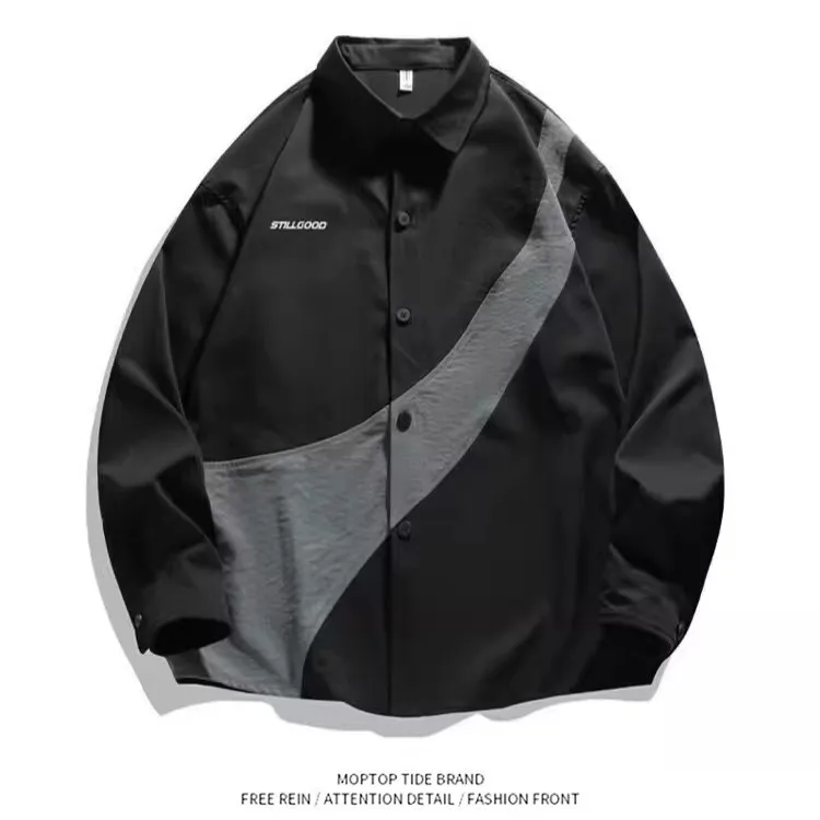 

Retro Loose Long Sleeve Collared Men's Shirt Spring Autumn 2026 New Design Casual Style Polyester Fiber Breathable Comfortable
