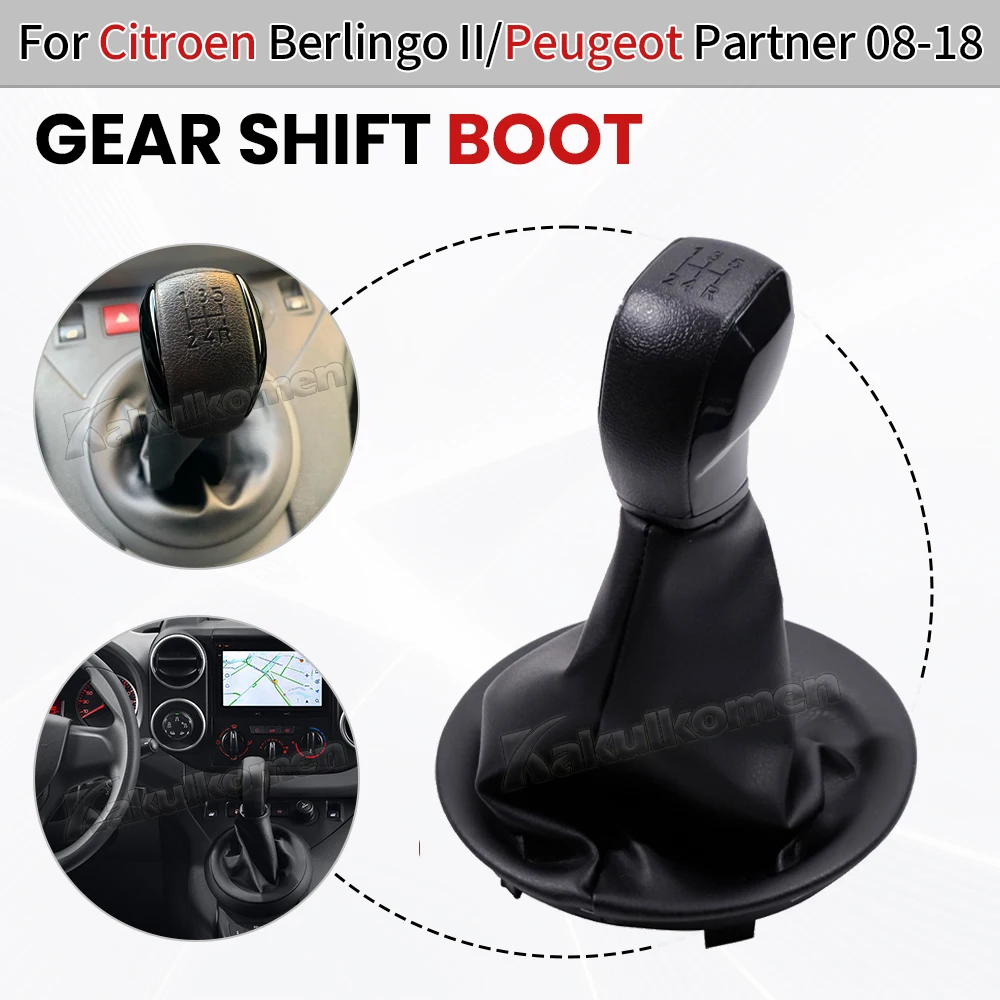 Durable 5 Speed Gear Shift Knob For Citroen Berlingo II Peugeot Partner 2008 2009 2010 2011 2012 2013 2014 2015 2016 2017 2018 view 5