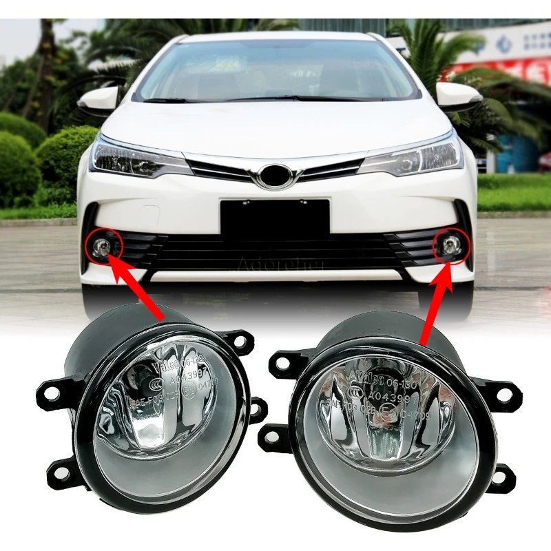 

Fog Lights Headlight For Toyota Corolla 2007-2013 Vios Corolla Yaris Fog Light Driving Light Cover Grille Front Bumper Fog Light