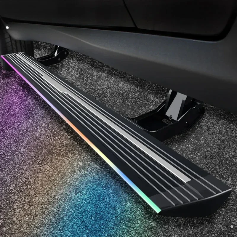 High Quality Waterproof Electric Pedal CAR ACCESSORIES for Infiniti QX60 Electric side steps with colored lights LED car gadgets