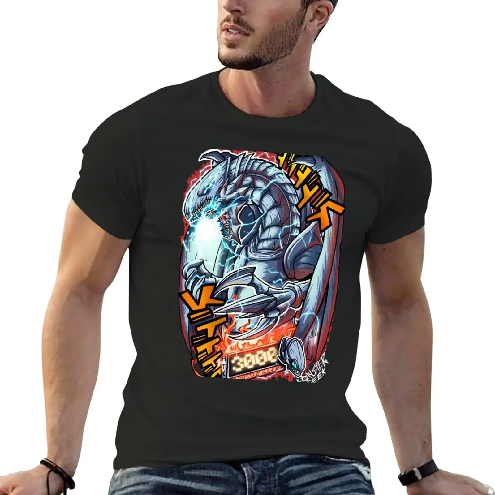 Blue Eyes White Dragon T-Shirt tees anime Blouse tee shirts for men