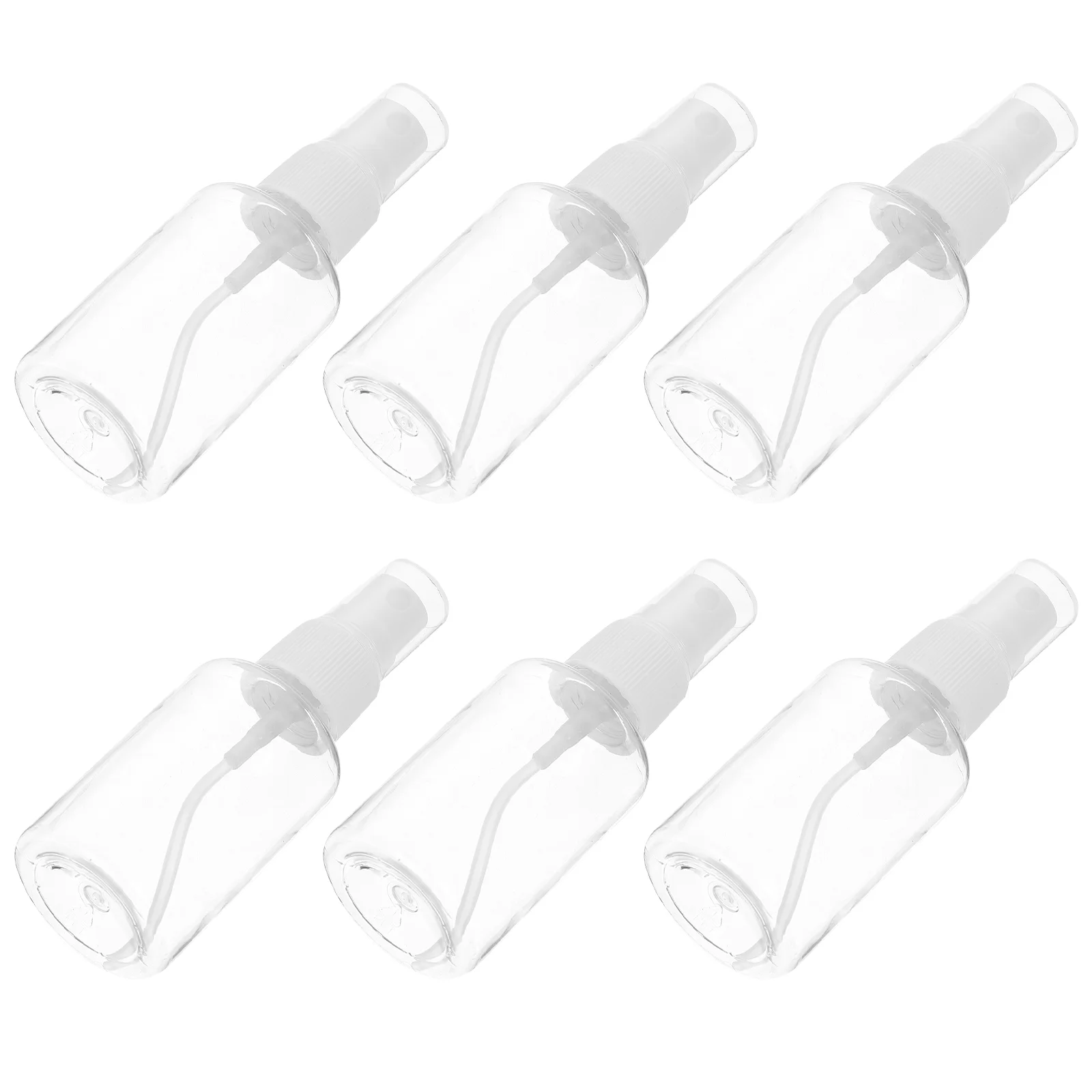 

6Pcs 50ml Empty Plastic Sample Bottle Container Jar Pot Vial with Lid Perfect for Emollient Water Shower Gel Emulsion (Caps for