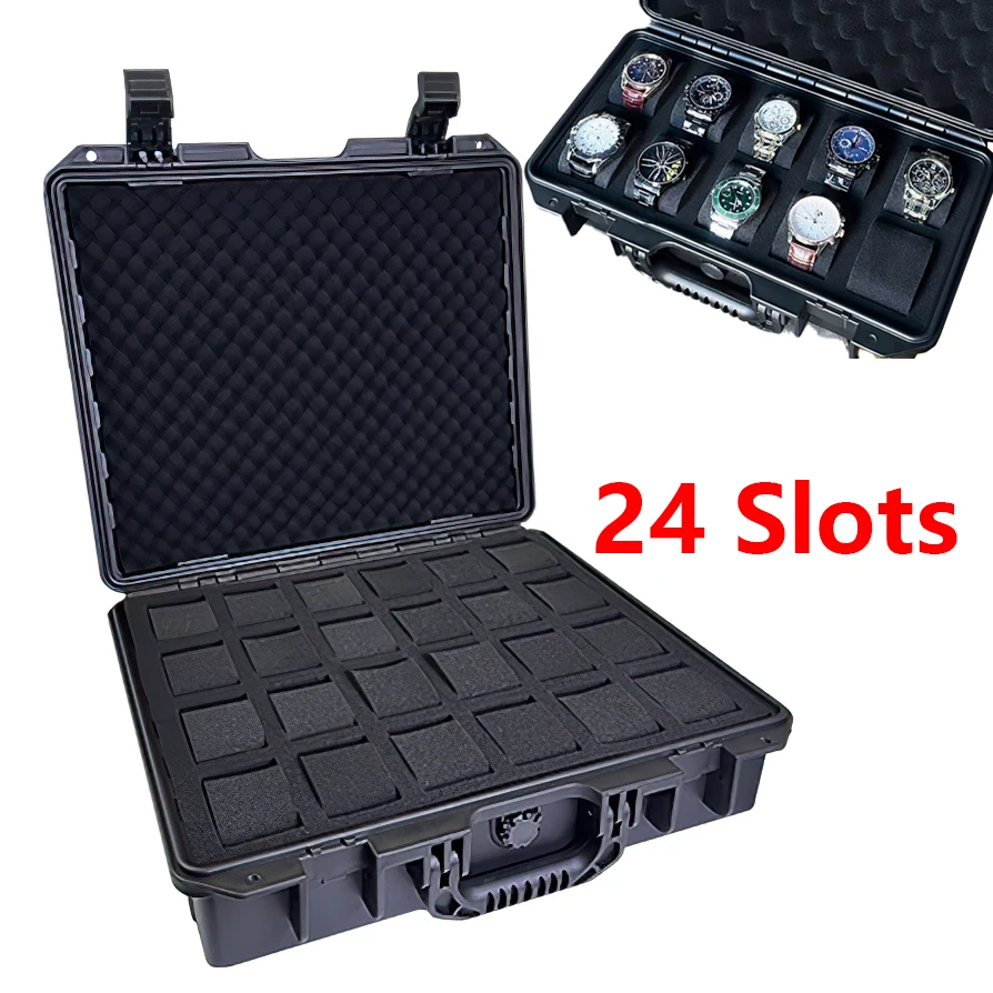 10/15/24 Grid ABS Waterproof  Watch Storage Box Shockproof Safety Watch Box  Watch Storage Safety Box Tool Box