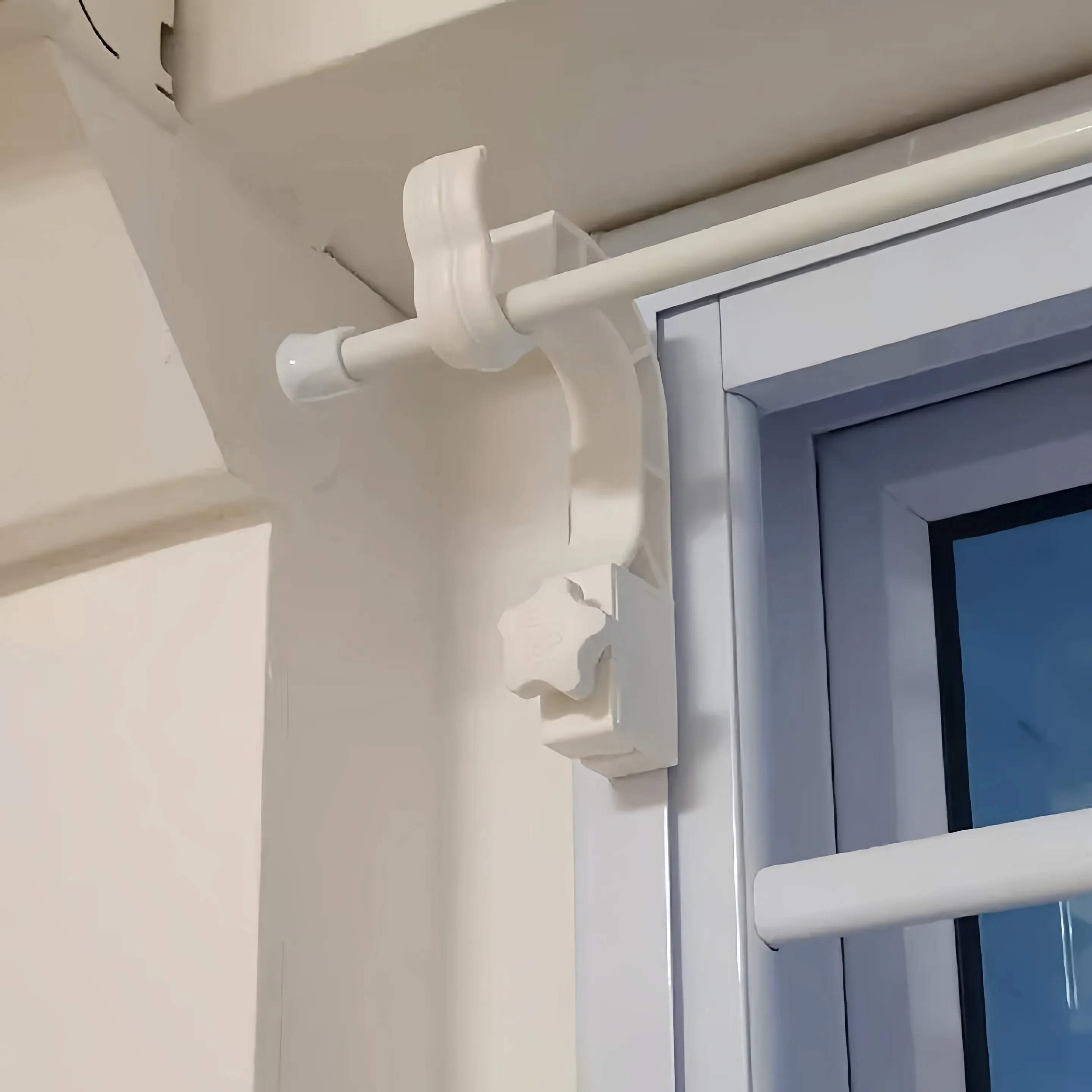 No-Drill Card Holder Curtain Rod Roman Stick Dormitory Expandable Fixed Window Frame Clip Home Rental Essential