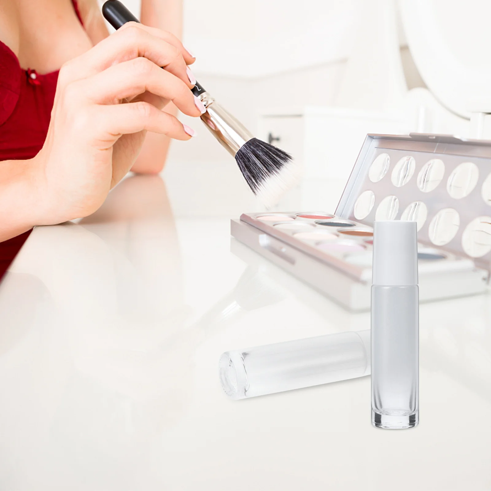 

6Pcs Essential Oil Roller Bottles Thick Glass Design Travel Size for Essential Oil Perfume Aromatherapy Makeup