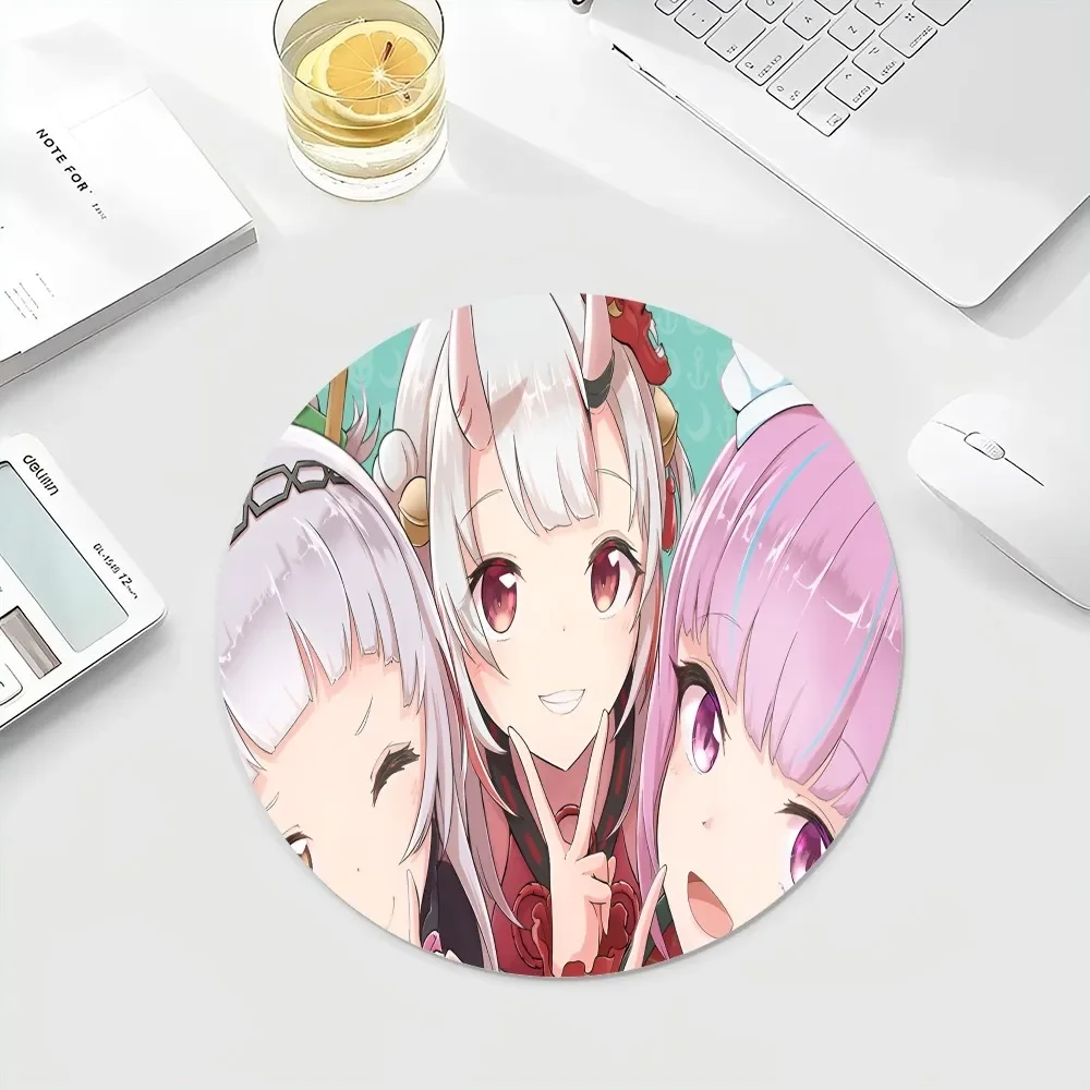 Hololive Nakiri Ayame Floor Mat INS Tide Round Keyboard Mat Table Mat Students Cabinet Gamer Desktop Mousepad Cup Mats Deskpad