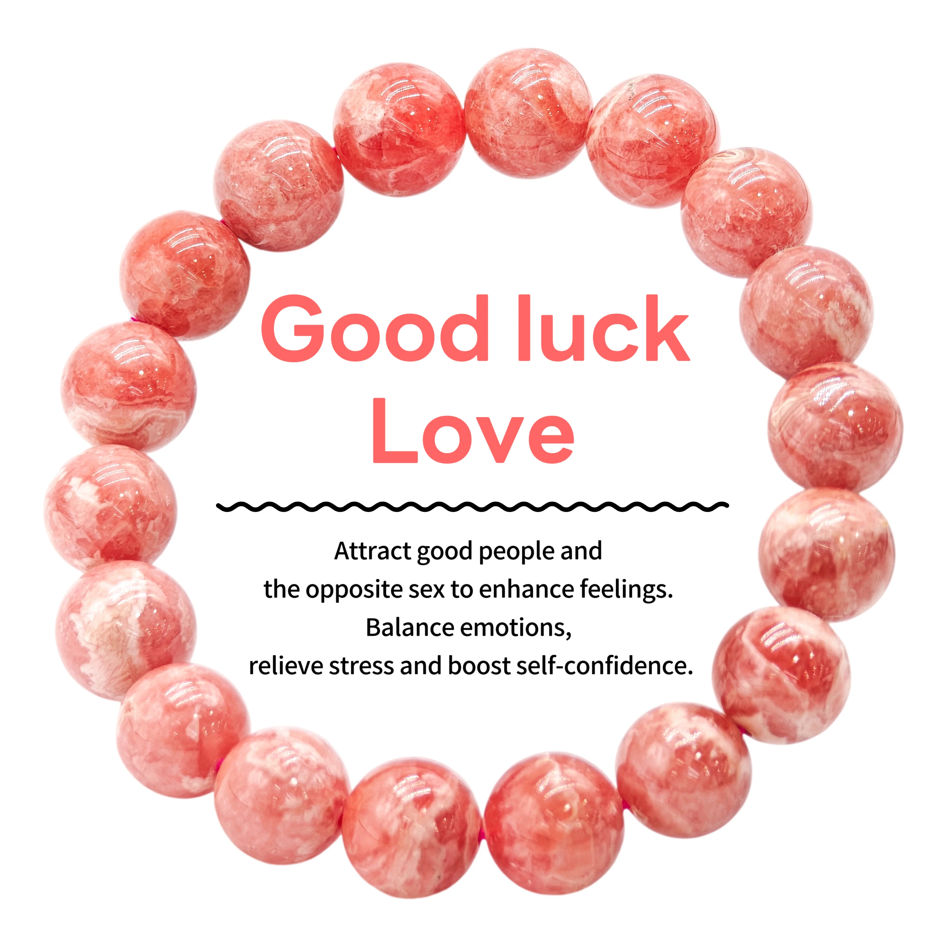 

Premium 100% Natural Rhodochrosite Bracelets: Ideal Jewelry Presents for Lovers and Both Genders, Radiating Nobility and Luxury