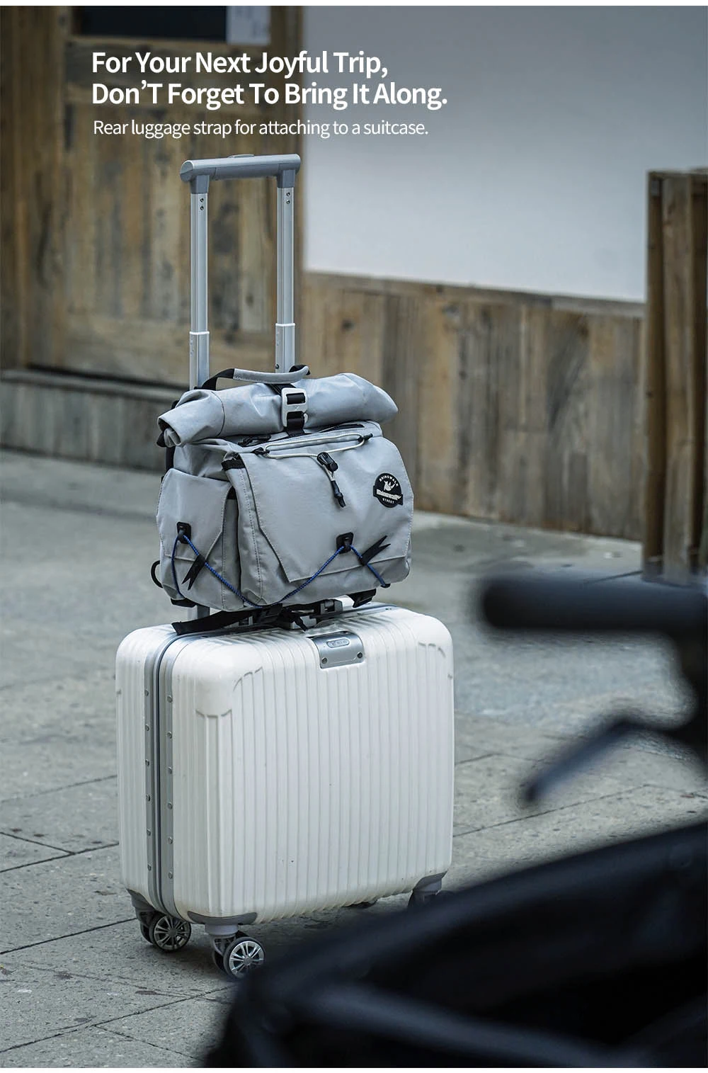 Rhinowalk X Ridgeloop Fahrradlenkertasche 17L, schnell abnehmbare Fahrrad-Fronttasche mit Adapterblock, inklusive Adapterblock für Faltrad/MTB – Detail 9
