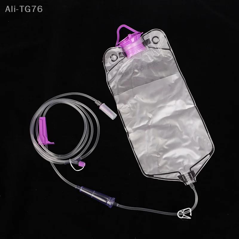 

1200ml Medical Plastic Feeding Bag for Enteral Nutrition Transparent Nasal Feeding Supply Bag with Gravity Pump Nutrient Tube
