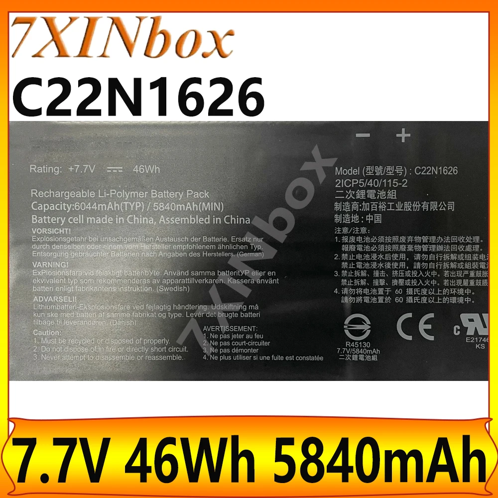 

7XINbox новый C22N1626 7,7 В 46 Втч 5840 мАч аккумулятор для ноутбука Asus Chromebook Flip C213NA C213 C213SA C403NA серии C22N1626-1